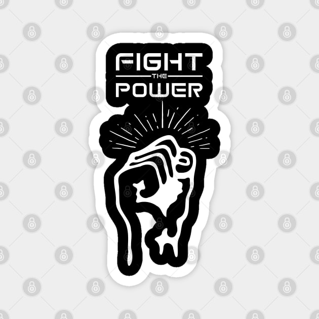 Black - Fight The Power Magnet by Black Pumpkin