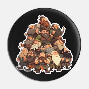 13 Dwarves - Minimalist - Black - Fantasy Pin