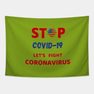 Lets Fight Coronavirus Tapestry