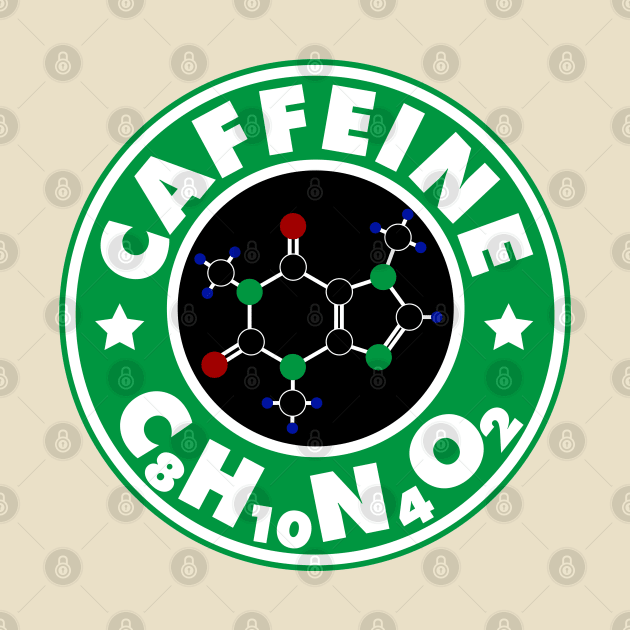 Caffeine Molecule Coffee C8H10N4O2 by Meta Cortex