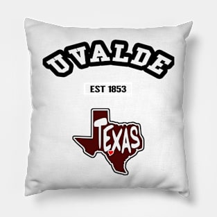 🤠 Uvalde Texas Strong, Lone Star State of Texas Map, City Pride Pillow