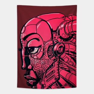 Robot Lady- Rose Tapestry