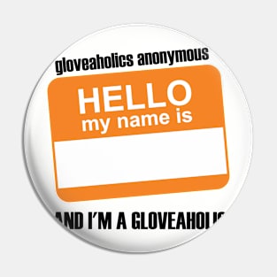 Hello. My name is... (orange badge & black text) Pin