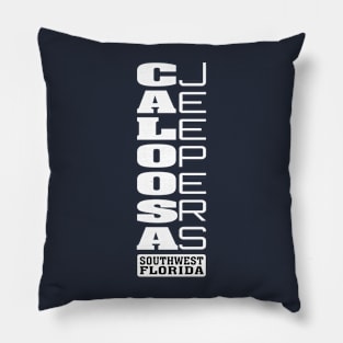 White Vertical Logo Pillow