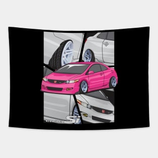 Honda Civic Si (Pink) Tapestry