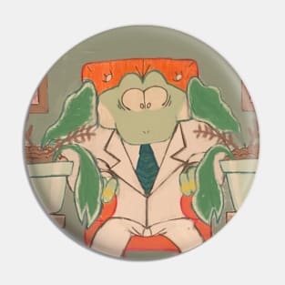 Pondering Frog Pin