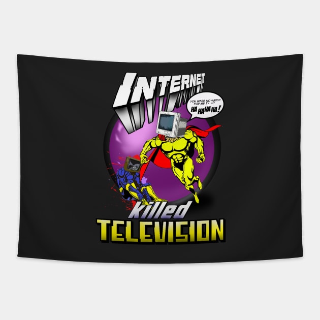 Internet Killed Television Tapestry by NineBlack