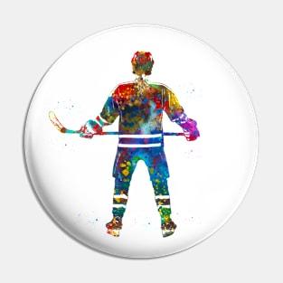 Hockey Player Girl Pin