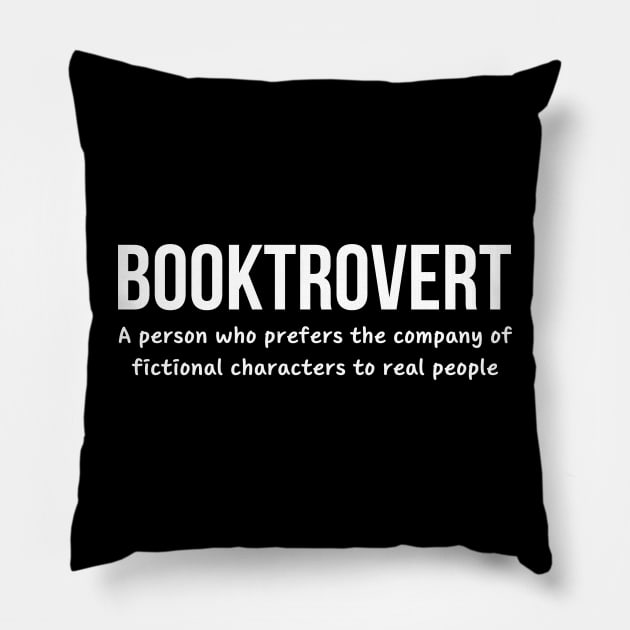 Booktrovert Pillow by HobbyAndArt