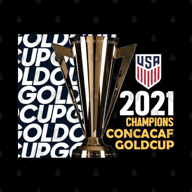 usa champions 2021 gold concacaf trofi by KyleCreated