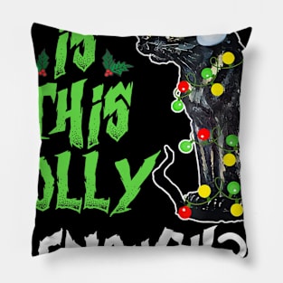 Halloween Is this jolly enough Noel Cat merry christmas Pillow