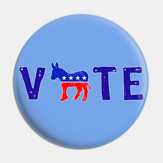 Democratic Vote  Donkey Pin by Scar