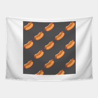 Charcoal Grey Hot Dog Tapestry