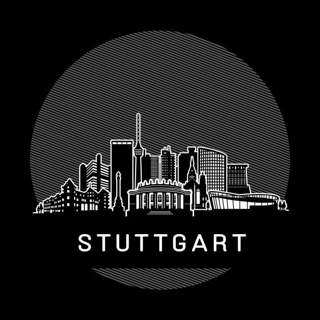 Stuttgart Germany Skyline by travel2xplanet