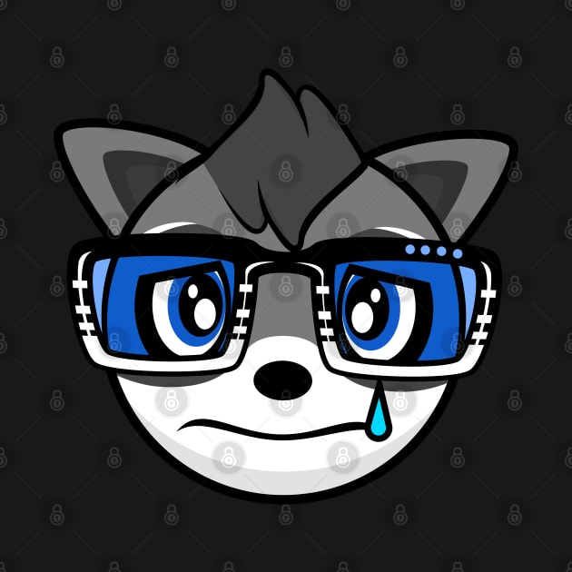 Crying Raccoon Rocky by MOULE