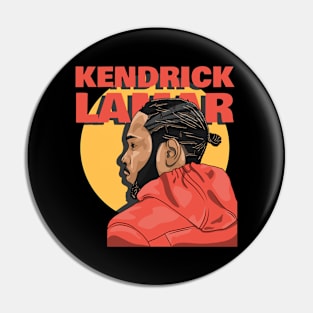 Kendrick Lamar Cartoon Flat Style Pin