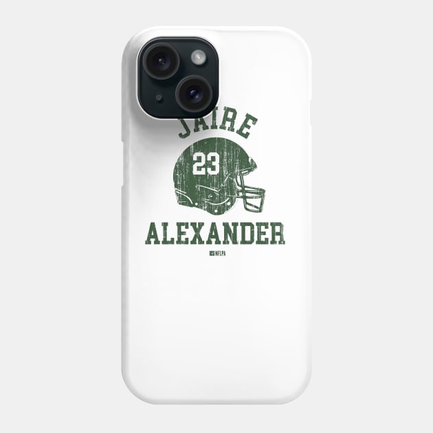 Jaire Alexander Green Bay Helmet Font Phone Case by TodosRigatSot