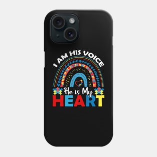 I am his voice He is my heart Autism Awareness Gift for Birthday, Mother's Day, Thanksgiving, Christmas Phone Case