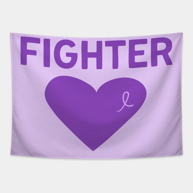 Eating Disorder Warrior Gift Purple Ribbon Gift Lupus Fibromyalgia Anorexia Alzheimers Tapestry by InnerMagic