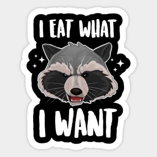 Trash Talker Raccoon Sticker for Sale by PeachesMommy