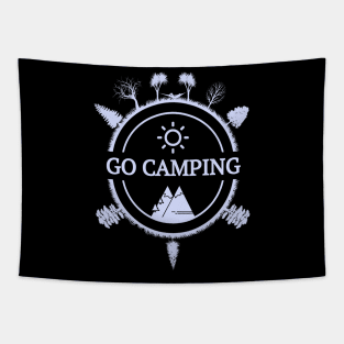 Go Camping - outdoors and mountain nature Tapestry