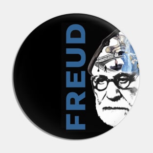 Sigmund Freud Collage Portrait 1 Pin