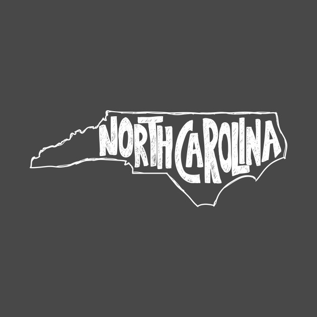 North Carolina (White Graphic) - North Carolina - T-Shirt | TeePublic