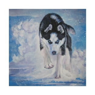 Siberian Husky Fine Art Painting T-Shirt