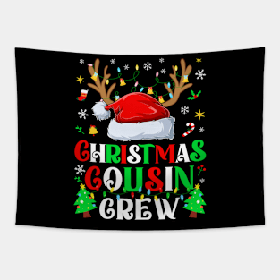 Cousin Crew Christmas Santa Squad Reindeer Tapestry