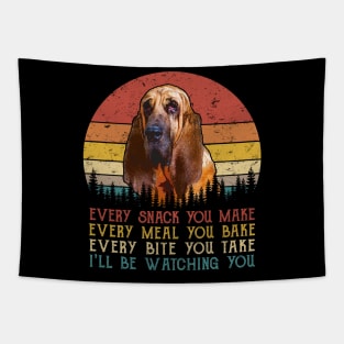 Retro Bloodhound Every Snack You Make Every Meal You Bake Tapestry