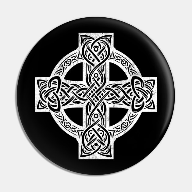 Vintage Style Traditional Celtic Cross Design Pin by feck!