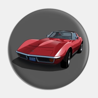 1970 Corvette Stingray in Marlboro Maroon Pin