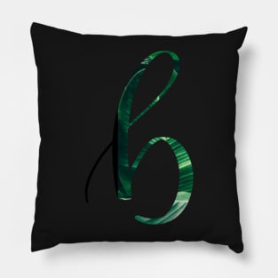 B initial cursive Pillow