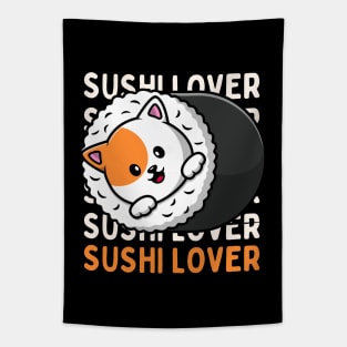 Sushi lover Cute Kawaii I love Sushi Life is better eating sushi ramen Chinese food addict Tapestry