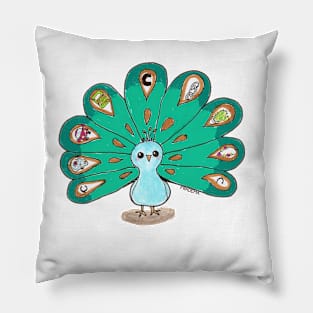 PEACOCK starts with C Pillow