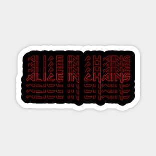 IRON TEXT ALICE || IN CHAINS Magnet