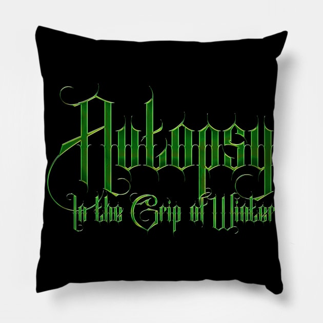 in the grip of winter autopsy Pillow by couldbeanything