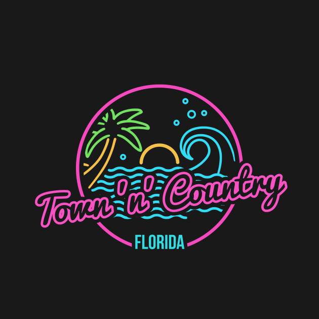 Neon Beach Town 'n' Country Florida by walaodesigns