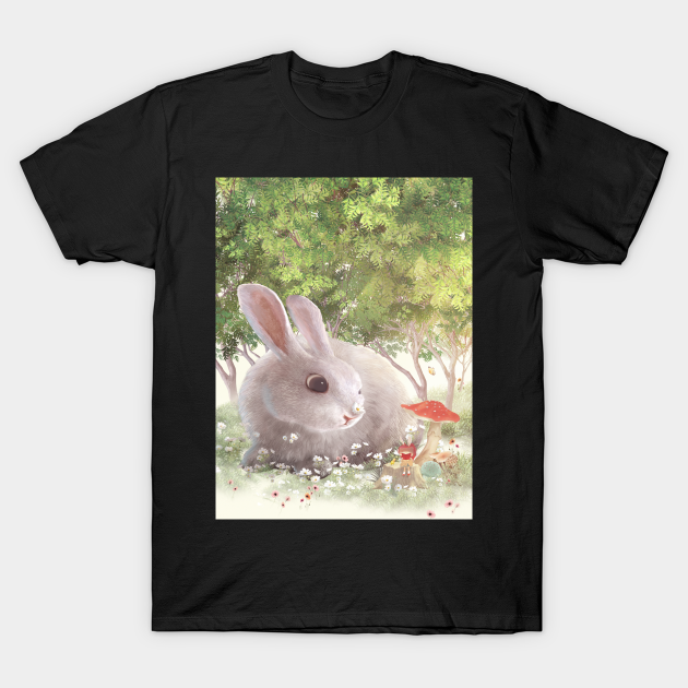 Discover Bunny Flowers - Flowers - T-Shirt