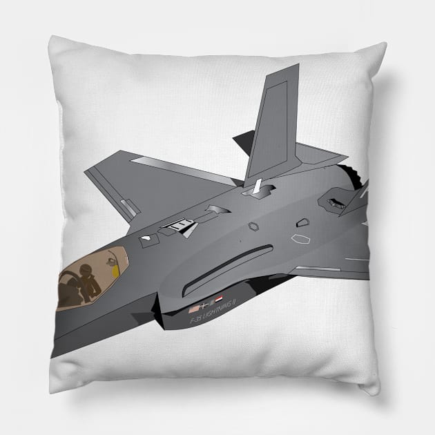 Fighter plane Pillow by GilbertoMS