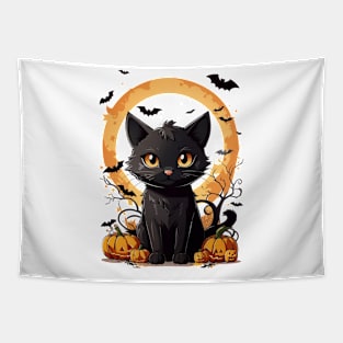 Cute black cat Tapestry