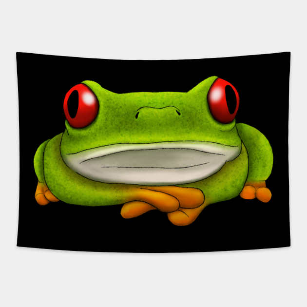 Red Eyed Tree Frog - Tree Frog Cartoon - Tapestry | TeePublic Red Eyed Tree Frog - Tree Frog Cartoon - Tapestry | TeePublic