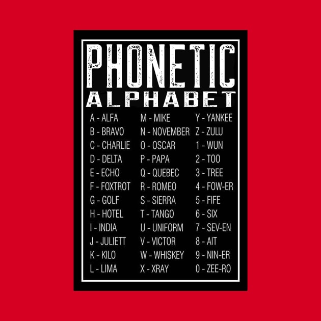 PHONETIC ALPHABET by Cult Classics