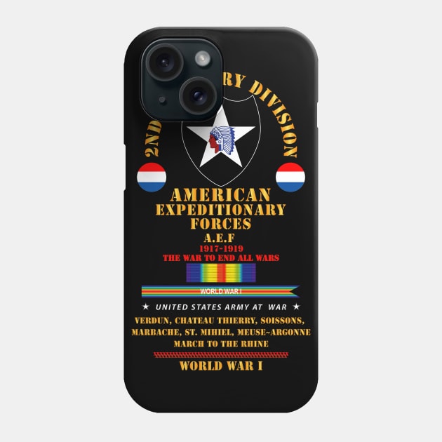 2nd Infantry Division - AEF - WWI X 300 Phone Case by twix123844