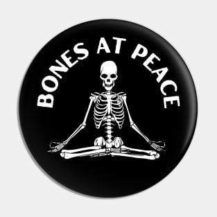 Bones at peace, skeleton meditating, skeleton lover Pin