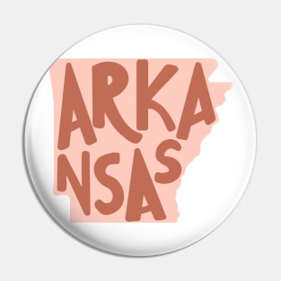 Arkansas Doodle Letters Map Outline-red Pin