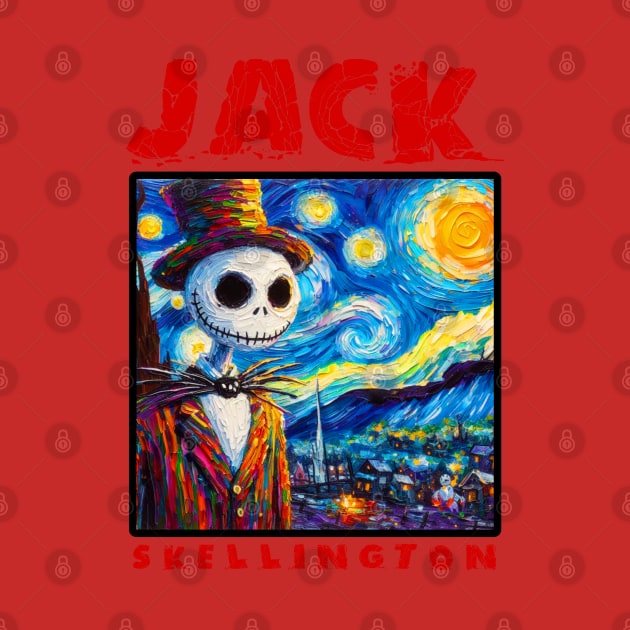 Skellington in starry night by FUN GOGH