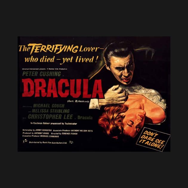 Classic Hammer Horror Movie Poster - Dracula by Starbase79