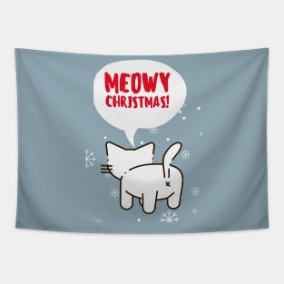 Meowy Christmas Catmas Tapestry