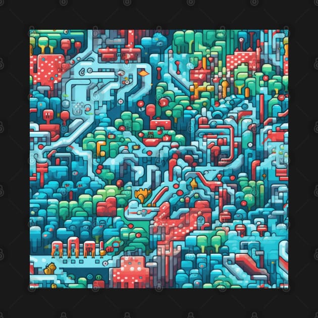 Pixel Art Repeating Pattern by Pixelyx